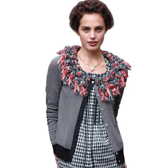 Anthropologie Meadow Rue Gingham Check Blouse Women size 4 Western Boho - Picture 4 of 9